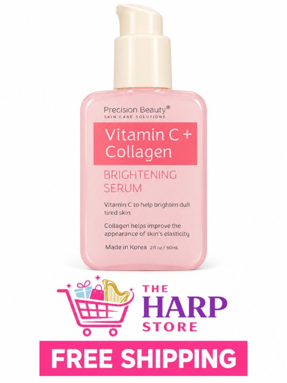 Precision Beauty Vitamin C + Collagen Brightening Facial Serum 2 oz